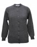 Women pure wool sweater light weight dark grey